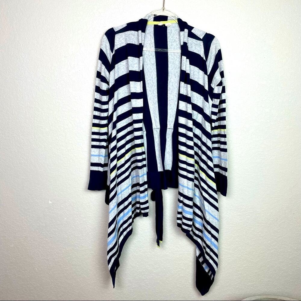 MOTH Navy & Gray Asymmetrical Tie Sweater S